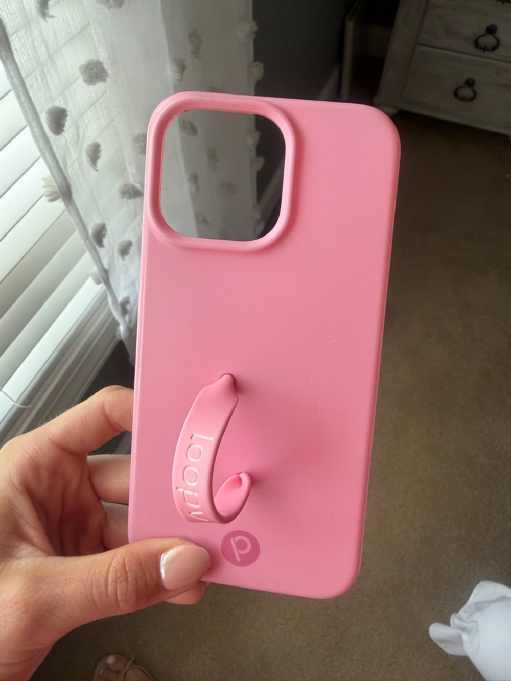 Loopy Case Pink Silicone Phone Case with Built-In Loop Grip